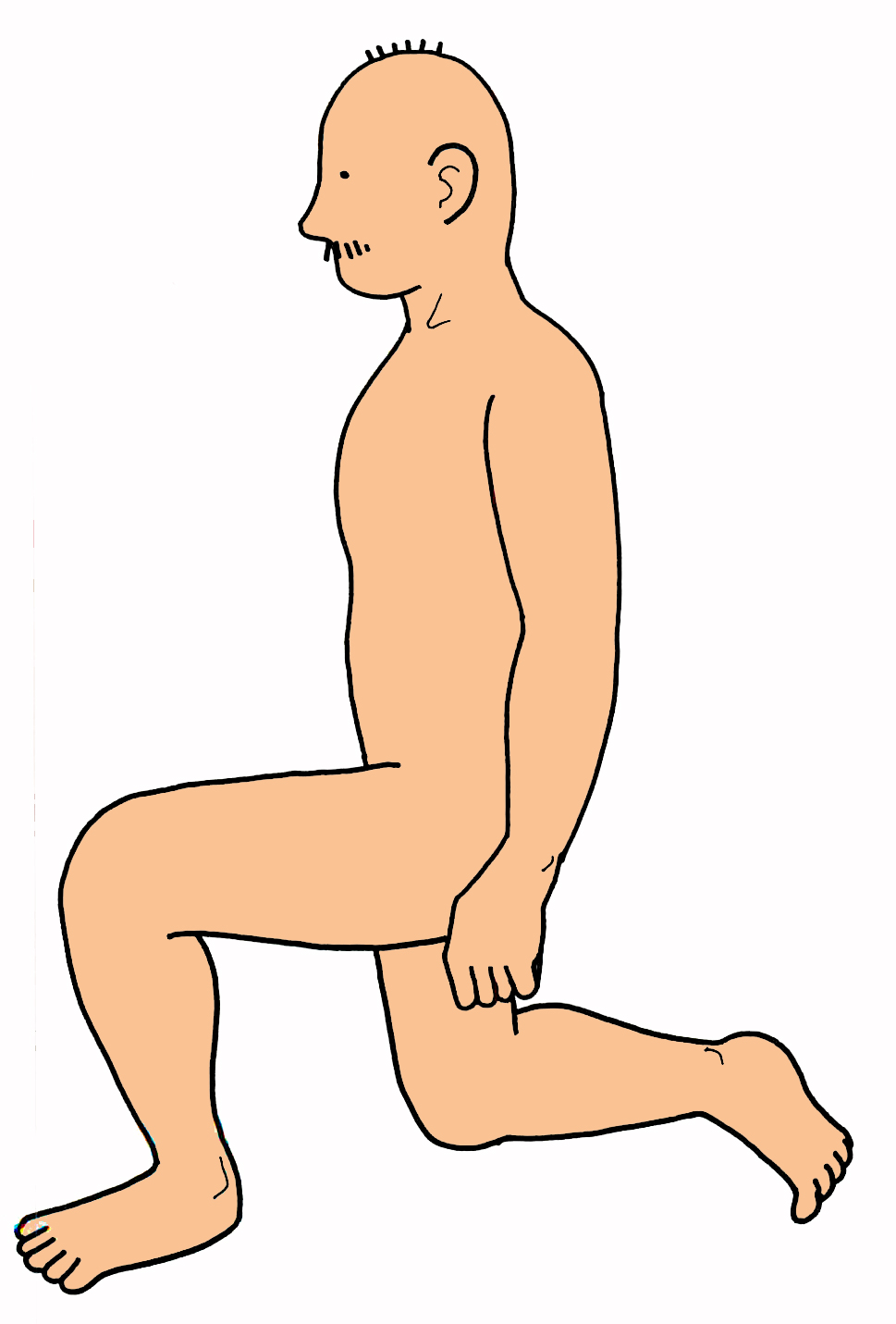 膝立ち位 片膝立ち位のステップ練習 すぐに使える リハビリのイラスト集