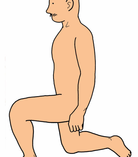 膝立ち位～片膝立ち位のステップ練習