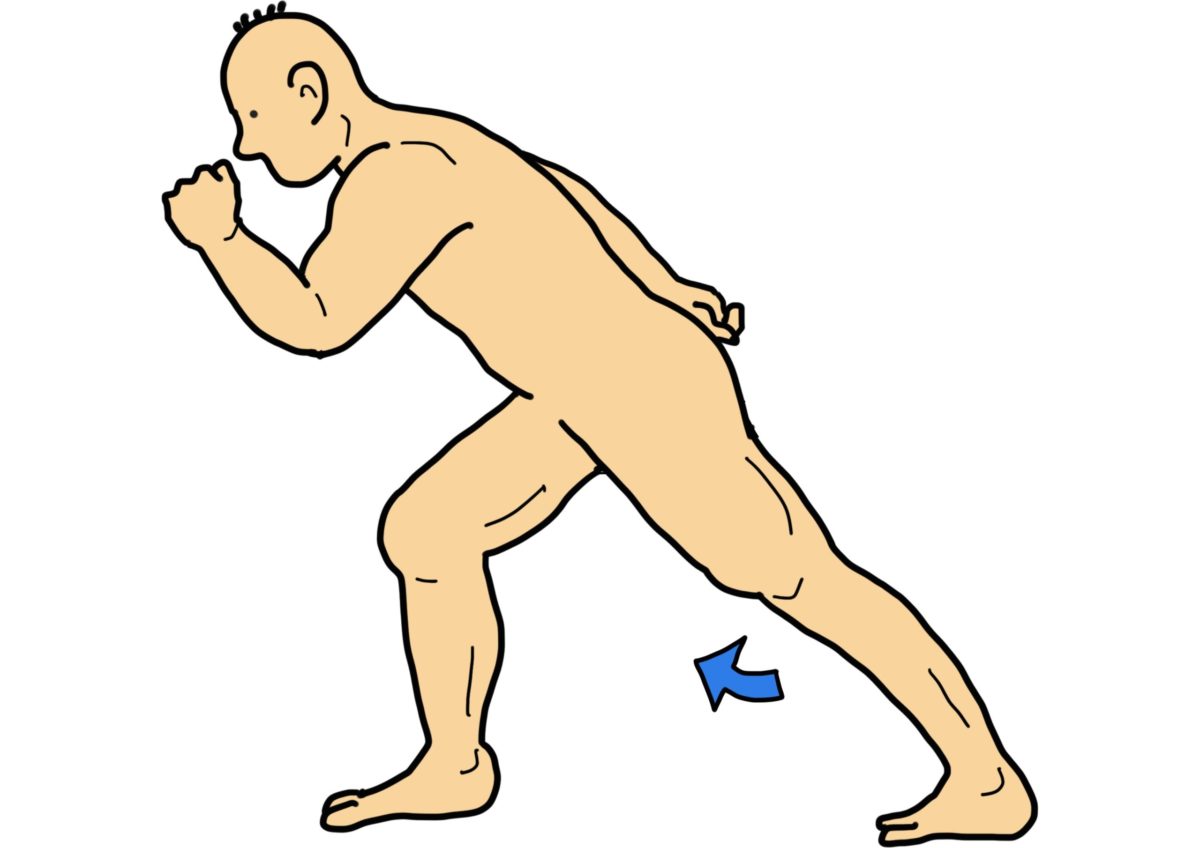 股関節の屈伸運動（片足立位での対側下肢の屈伸運動）