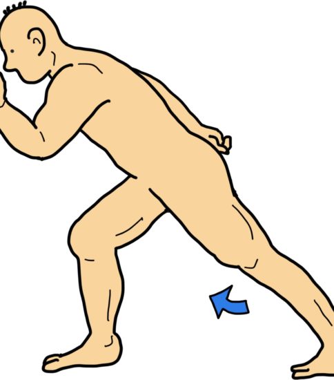 股関節の屈伸運動（片足立位での対側下肢の屈伸運動）