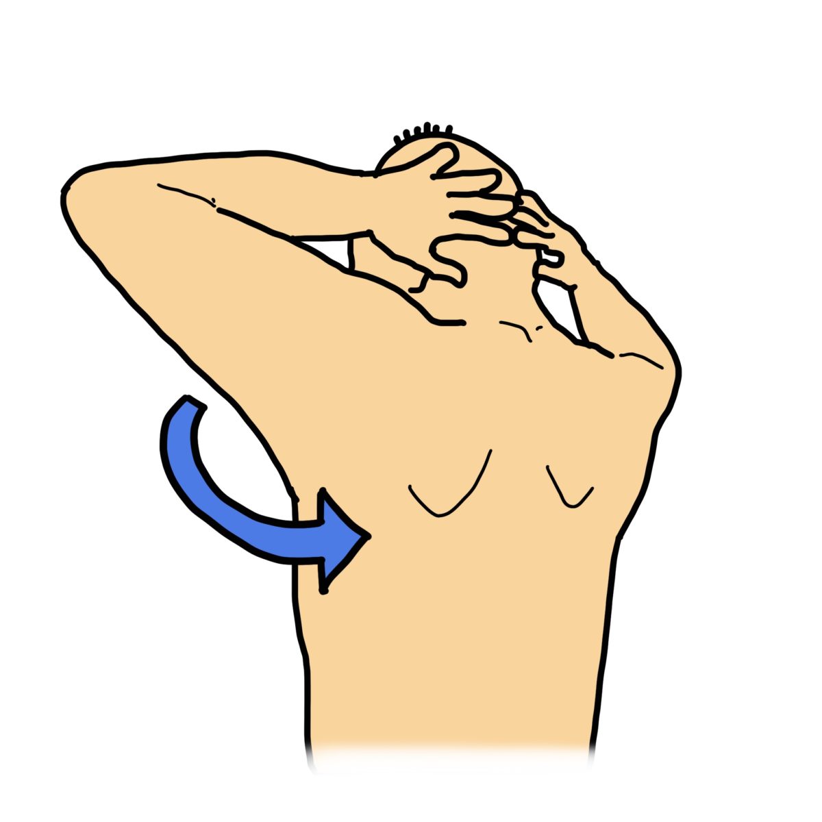 肩甲上腕リズムの改善方法をイラストでご紹介