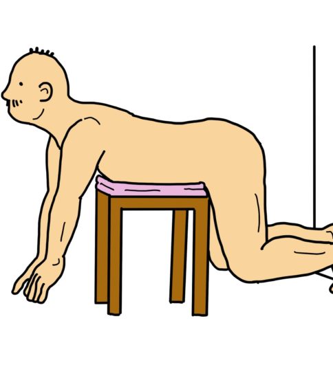 背筋の筋力トレーニング（椅子を使用）