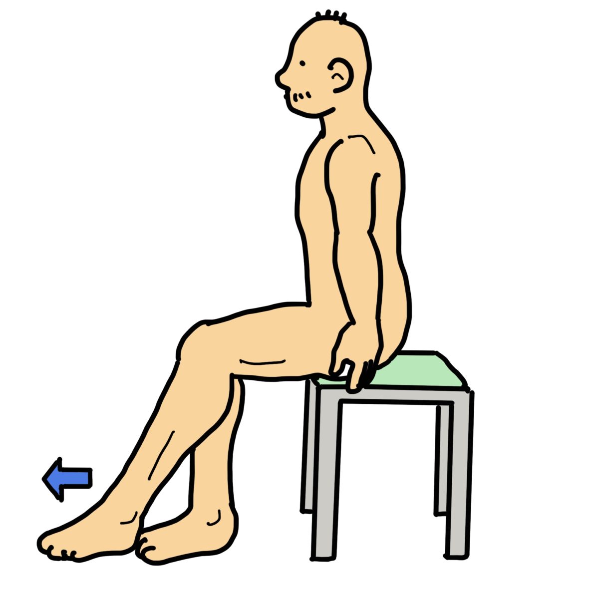 足のスライドエクササイズ（痛みの強い変形性膝関節症の対策）