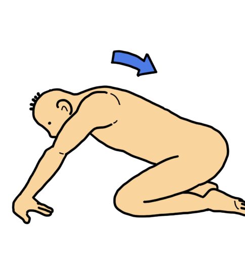 前腕屈筋群のストレッチ  その2（手関節背屈ストレッチ）