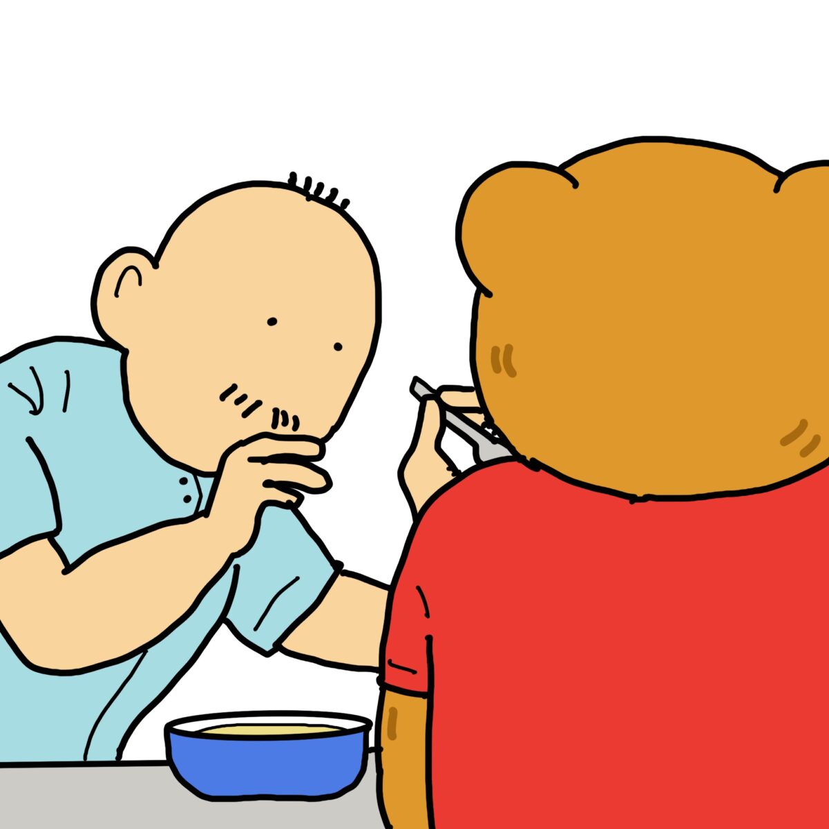 言語聴覚療法のイラスト（摂食・嚥下練習5）