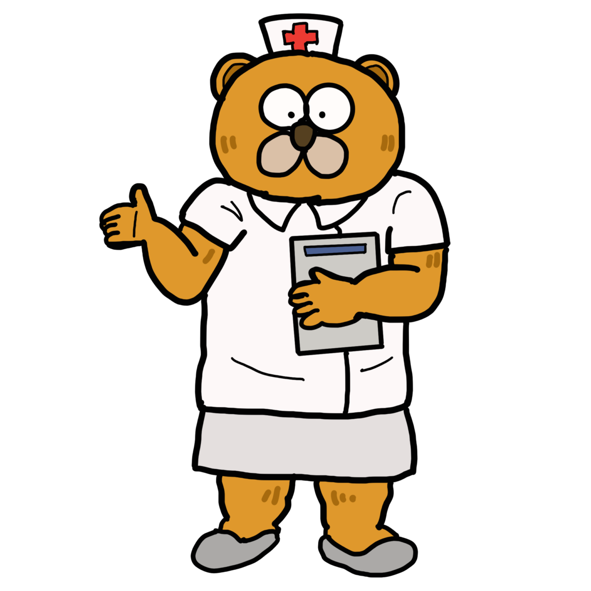 看護師のイラスト（クマVer.）その3