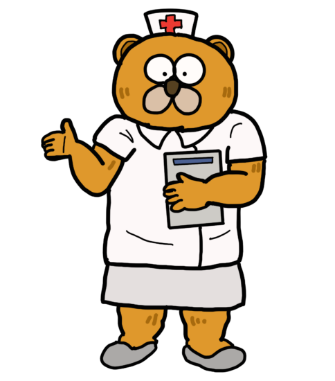 看護師のイラスト（クマVer.）その3