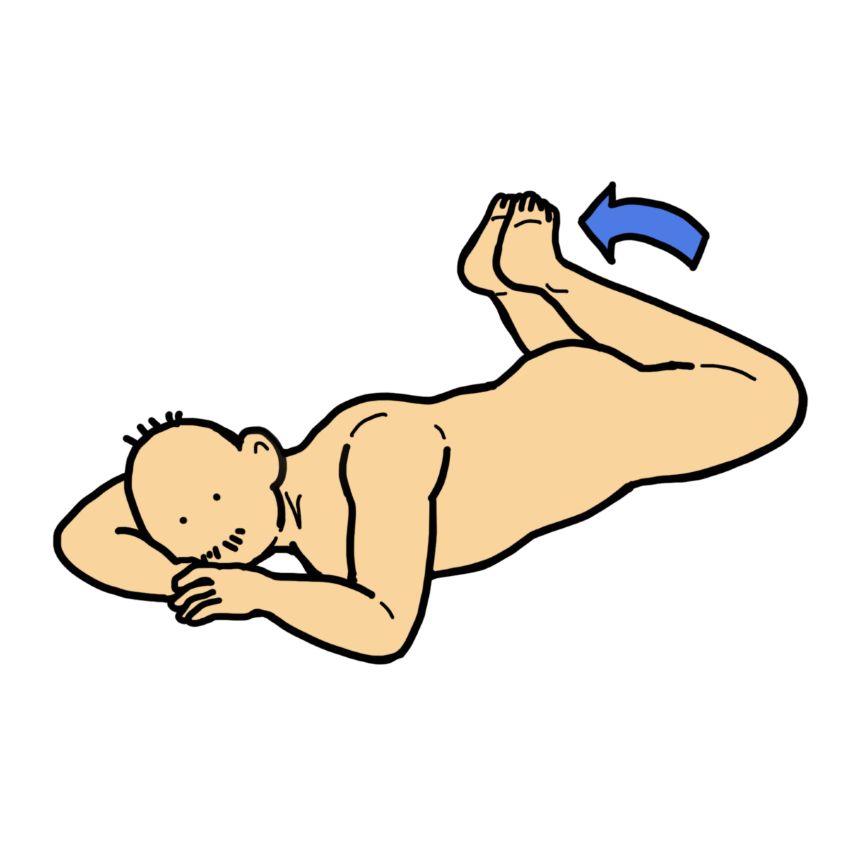 背臥位と腹臥位で下部体幹の回旋運動、その違いは？