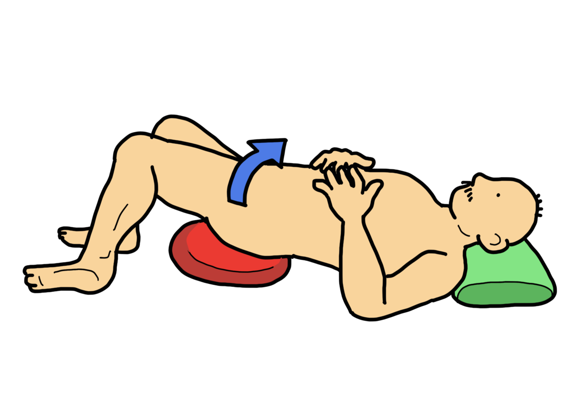 体幹の回旋運動（バランスディスクを使用）
