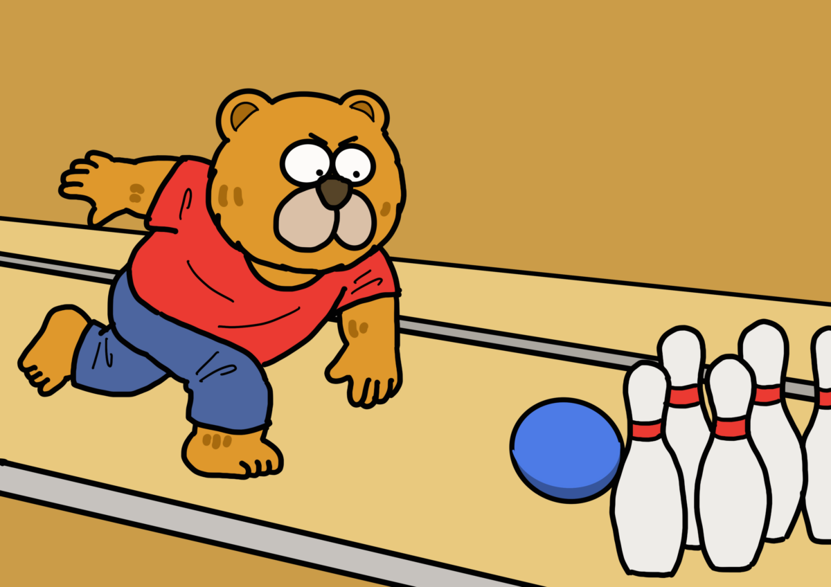 リハビリに使えるレク「お手玉・けん玉・ボッチャ・ボーリング」のイラスト　
