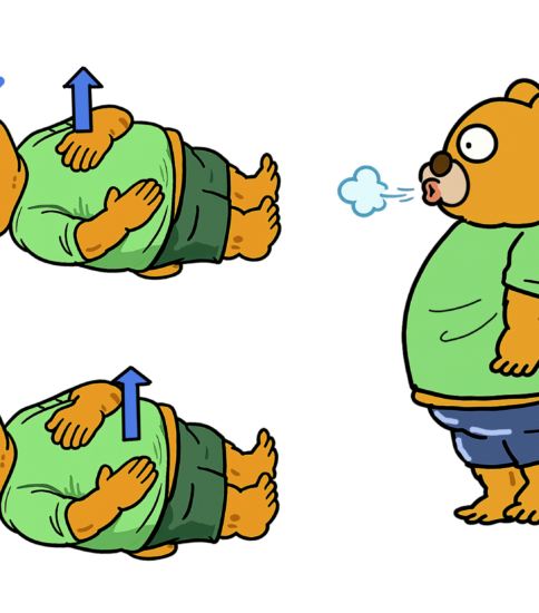 リハビリで使い分ける3つの呼吸法（クマVer.）